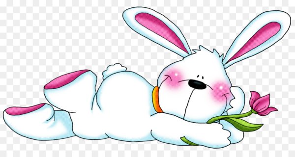 Зайчик на прозрачном фоне