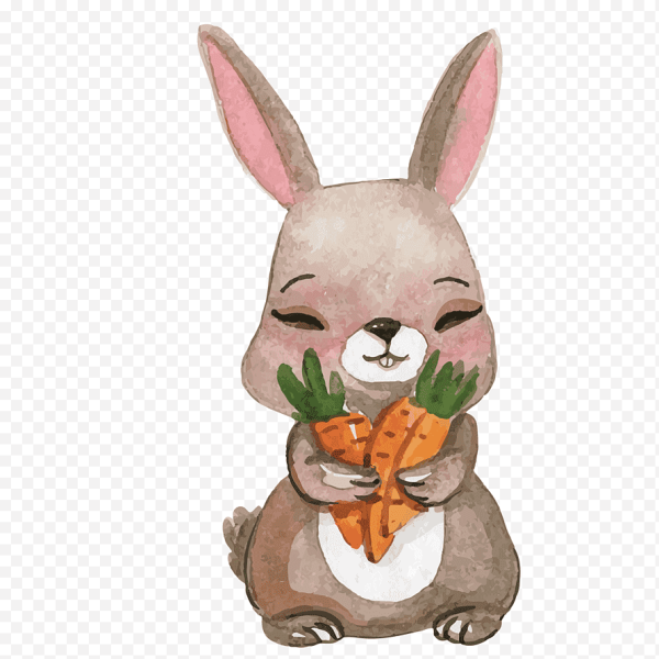 Зайка акварель