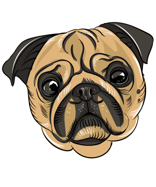 Мопсик мультяшный