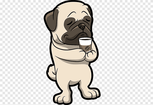 Стикеры собаки мопсы