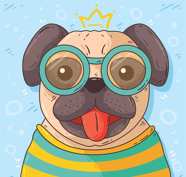 Мопс мультяшка