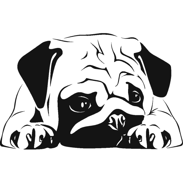 Трафарет МОПСА для выжигания