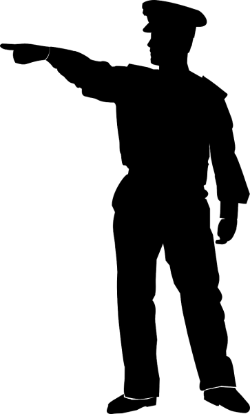 Силуэт милиционера