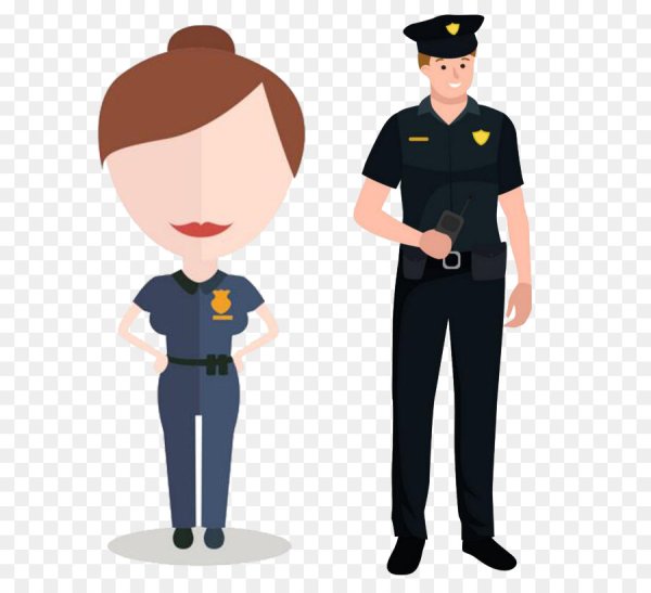 Полицейский в мультяшном стиле