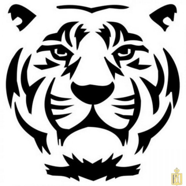 Трафарет тигра