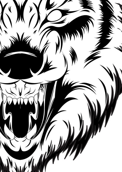 Оскал черно белый