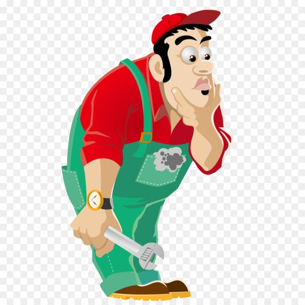 Механик на прозрачном фоне