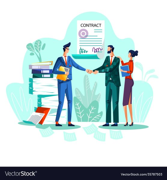 Договор Векторная картинка