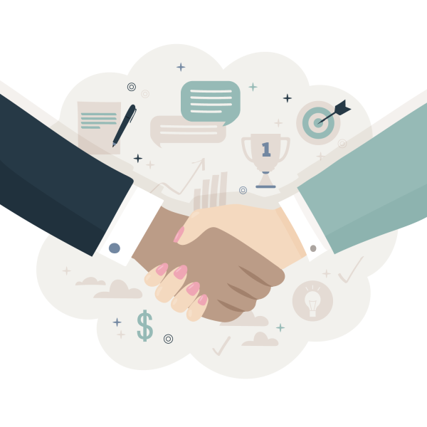 Рукопожатие инфографика