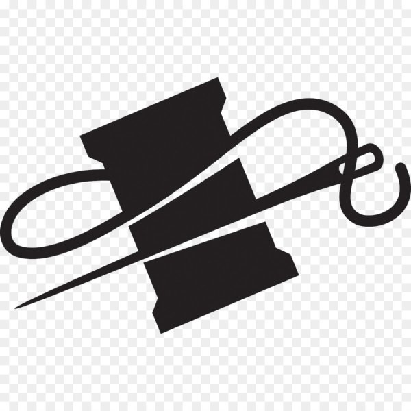 Иголка с ниткой вектор