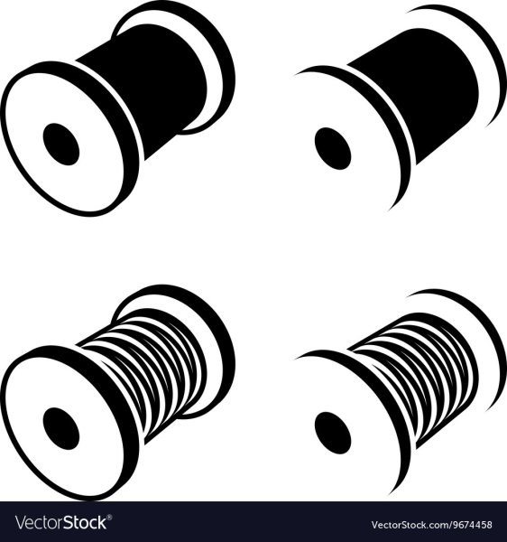 Катушка ниток силуэт