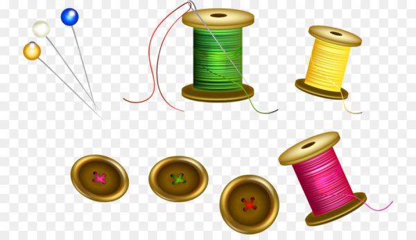 Катушка ниток с иголкой