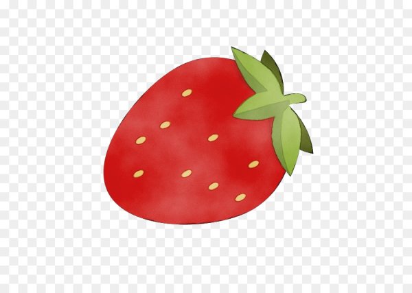 Мультяшная клубника на белом фоне