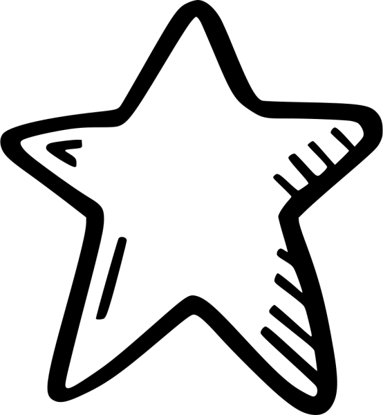 Звезда вектор контур