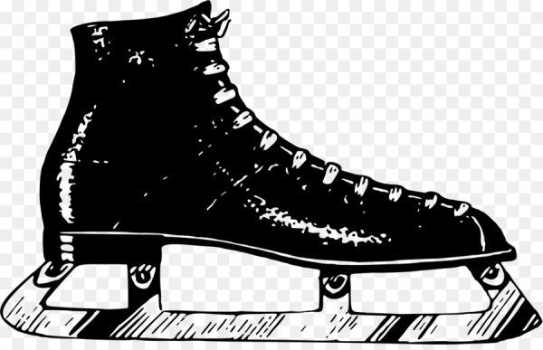 Коньки контур на прозрачном фоне