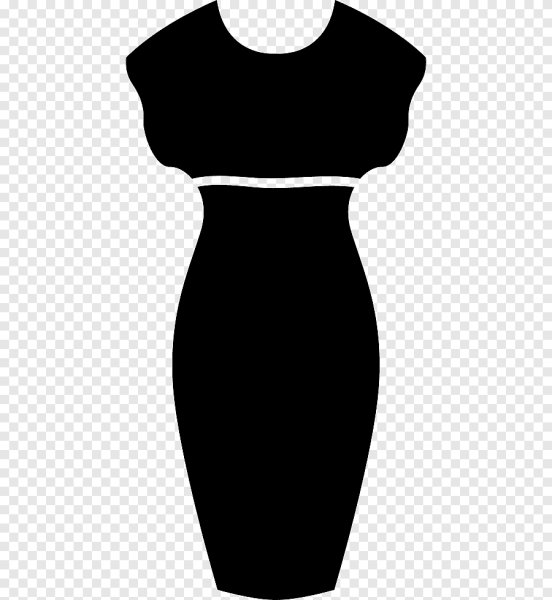 Черное платье а силуэта