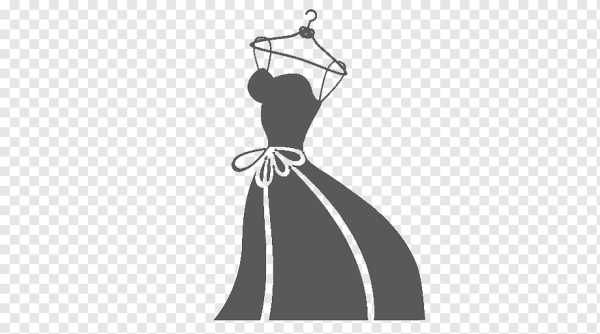 Платье на плечиках силуэт