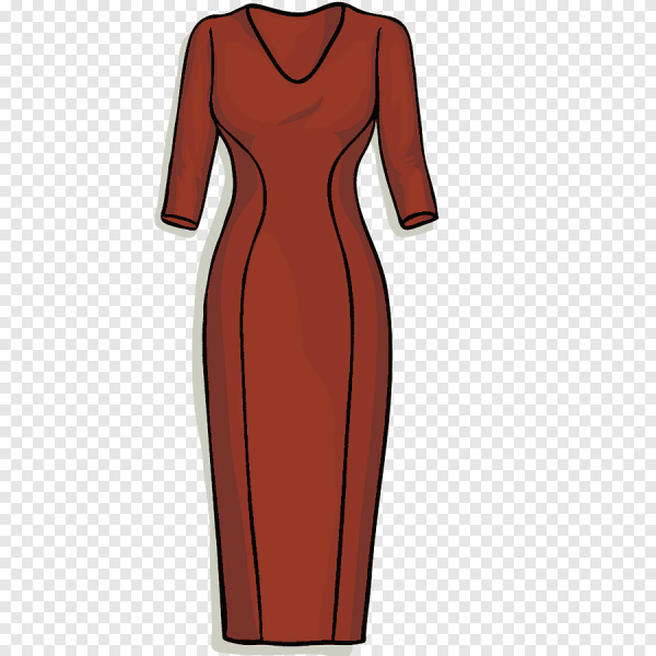 Платье с рукавами вектор