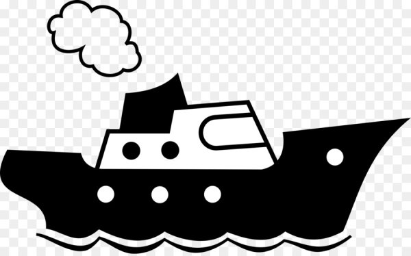 Пароход силуэт