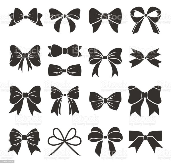 Бант от руки вектор