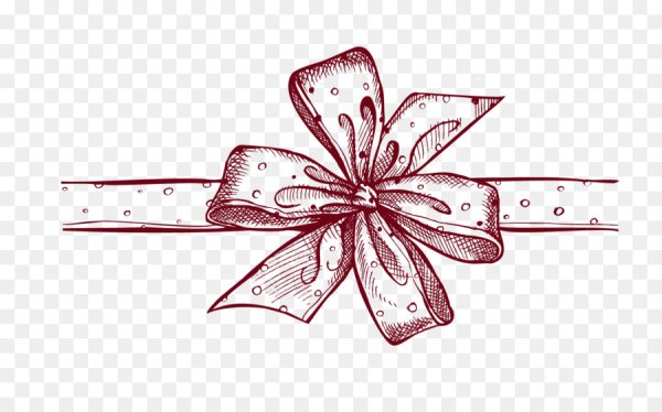 Рисунок декоративная ленточка с бантиком