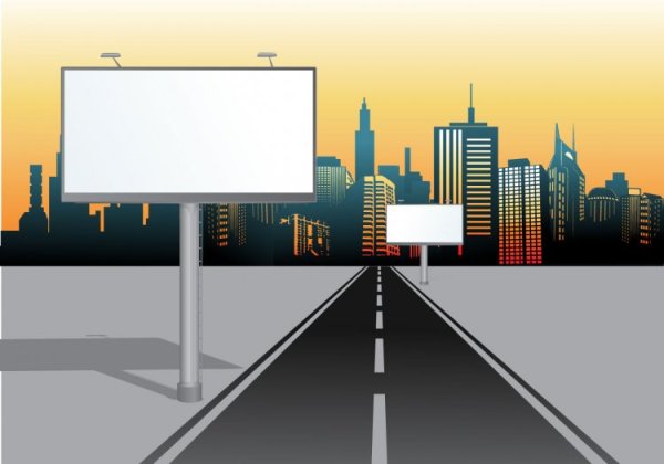 Рекламный щит вектор