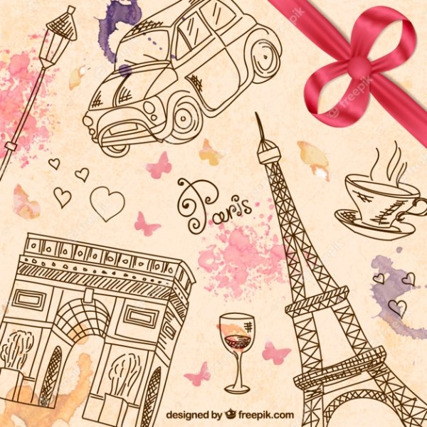 Парижская тематика вектор