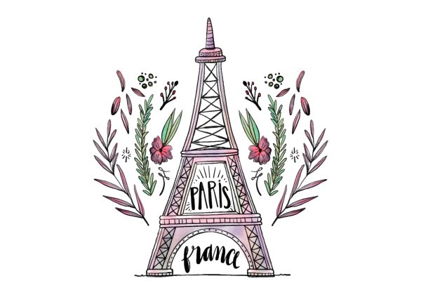 Эйфелева башня в Париже вектор