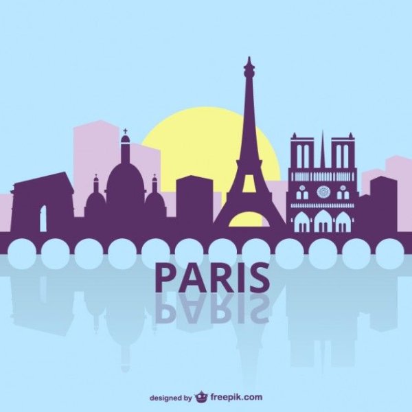 Силуэт города Париж