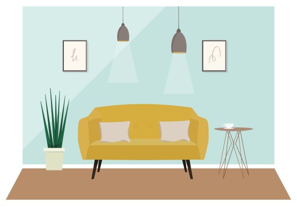 Интерьер в стиле флэт