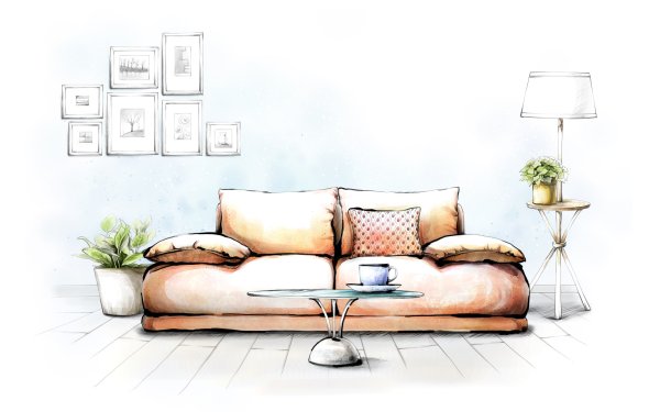 Скетч мягкой мебели