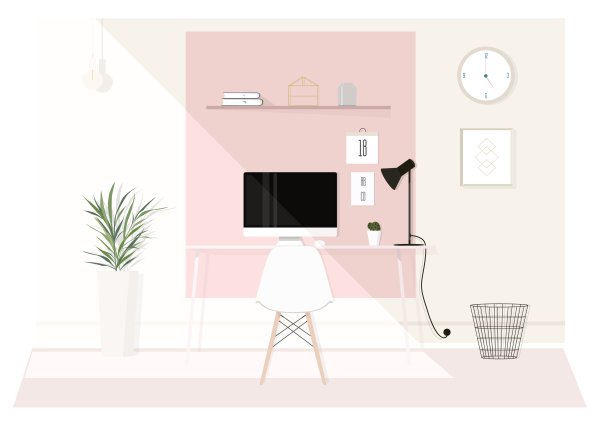 Комната в иллюстраторе