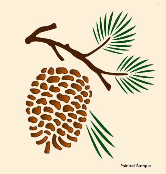 Стилизованная ветка сосны