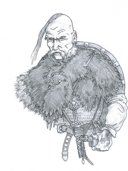 Князь Святослав Игоревич тату эскиз