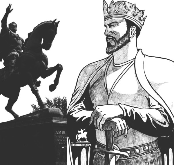 Амир Темур портрет vector
