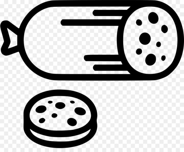 Колбаса нарезанная вектор