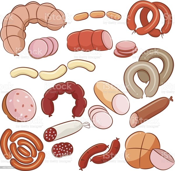 Нарисовать колбасу