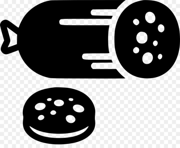 Колбаса нарезанная вектор