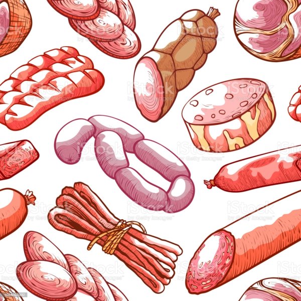 Мясные продукты вектор