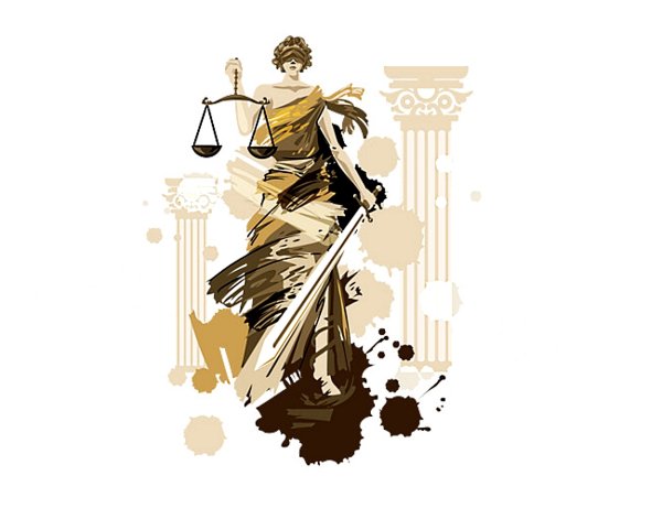 Фемида богиня правосудия в векторе