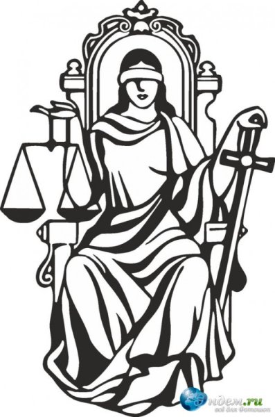 Богиня Фемида вектор