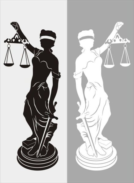 Фемида с весами вектор