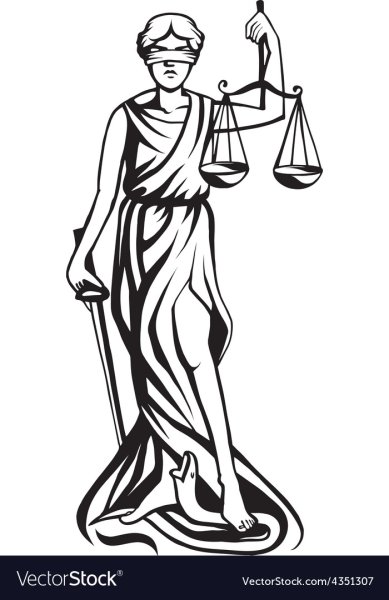 Фемида богиня правосудия в векторе