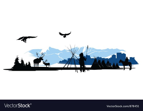 Силуэты Северная природа