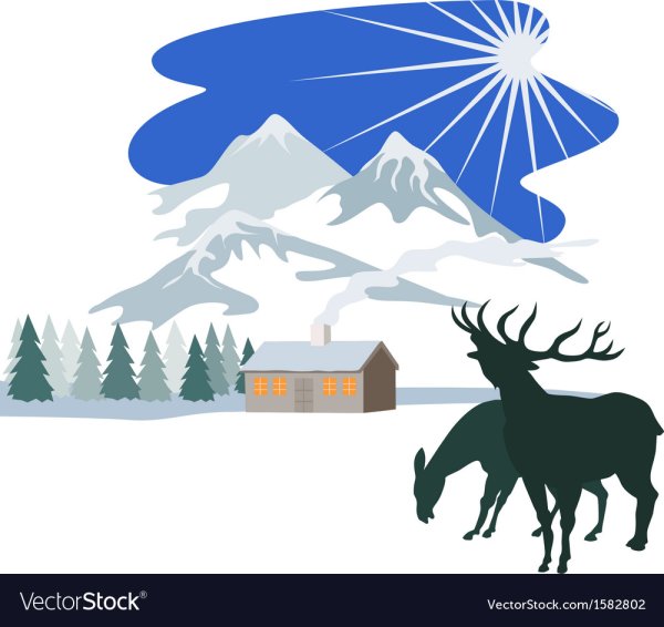 Север горы вектор