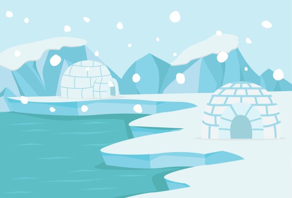 Северный полюс иллюстрация