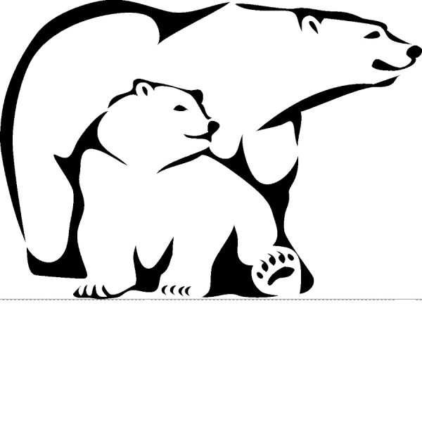 Стилизованное изображение медведя