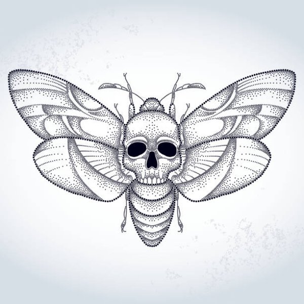 Тату Бражник мертвая голова эскизы