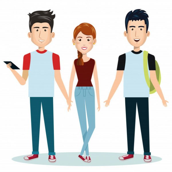 Векторные подростки