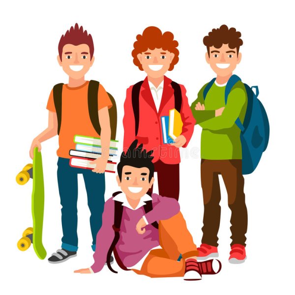 Ученик старших классов на прозрачном фоне